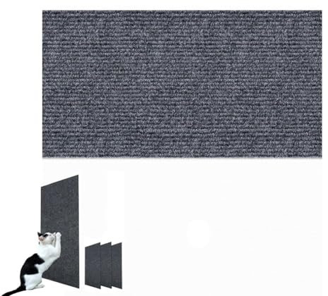 Kratzmatte Katze Selbstklebend, DIY Trimmbarer Kratzschutz für Wand und Sofa, Cat Scratching Mat, Tür Kratzschutz, für Möbel (Dunkelgrau, 30x100cm)
