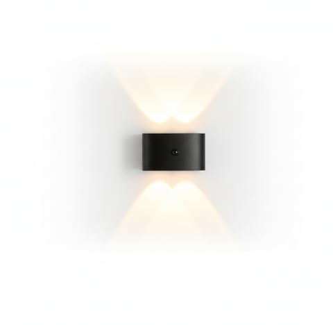 Plug & Play 4W LED Steckdosenlampe für den Innenbereich aus Aluminium mit Dämmerungs-Bewegungsmelder (aktiv bei Dunkelheit) - Automatisches Nachtlicht für Flur, Treppenhaus, Schlafzimmer - Warmweiß