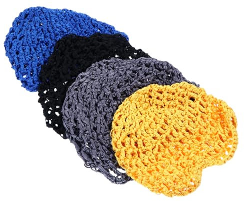 LIFKOME 4stücke Teiliges Damen Mesh Häkel-netzhaube Zum Schlafen Dauerhaftes Schonendes Haarnetz Einfach Aufzusetzen Geeignet Für Haartypen Und Längen Schutz Nachts Und Beim Baden