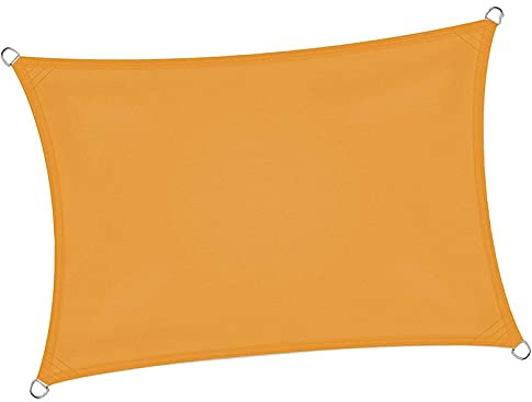 Tenda parasole rettangolare per esterni, 4 x 4 m, impermeabile, 95% di blocco UV, tenda da giardino in tessuto per patio, ideale per strutture esterne