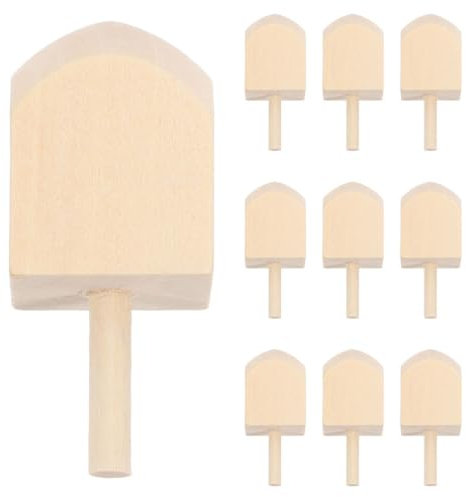 LALADEFIEE 10stücke Naturholzdreidel Unbemalte Kleine Holzdreidel Für DIY-Dekoration Chanukka-Dreidel Aus Holz Für Familienaktivitäten Und Partyspiele