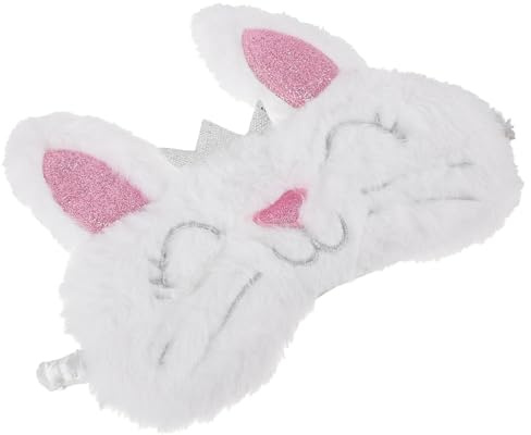 Healeved Kaninchen Schlafmaske Aus Plüsch Augenabdeckung Für Erwachsene Und Mädchen Bequemes Und Waschbares Design Geeignet Für Reisen Und Fliegen
