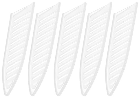 sourcing map 5Pcs Knife Cover Sleeves Blade Edge Guards for 5 Utility Knife Protector Universal Knives Sheath for Kitchen, White