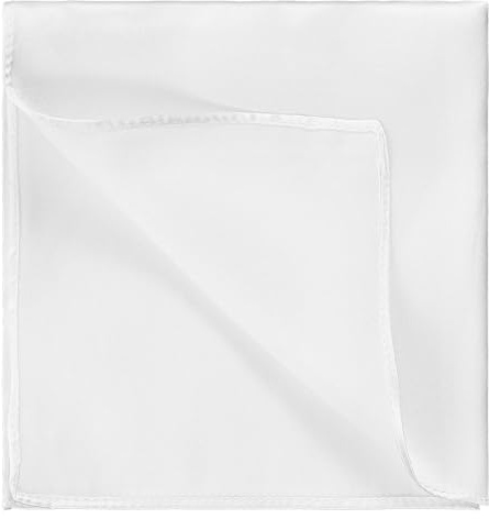 HJZHII näsdukar för män, 35 x 35 cm enfärgad näsduk 100 % äkta mullbärssilke förvikt herrkostym, tillbehör för bröllopsfester, Vit, 35x35cm