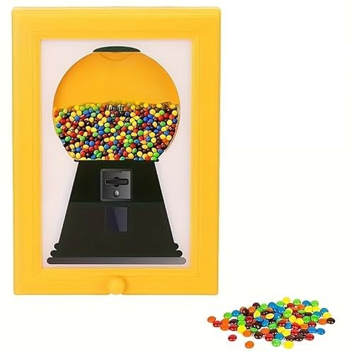 Candy Frame Dispenser Picture Frame Sweet Dispenser for Kids Wall Mounted Candies Machine Creative Vending Toy Snack Container Decorative Hanging Handy Candy Frames Machine for Nut Dog Cat Treats Gift