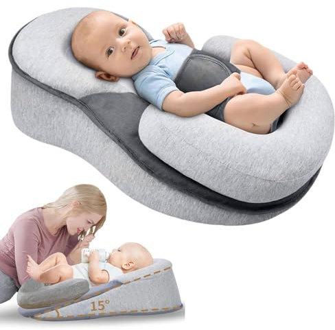 Dream Nest Babybett Lindert Koliken und verbessert die Schlafschwerkraft, um Sodbrennen und schmerzhafte Blähungen zu reduzieren. Von Kinderärzten empfohlen. Sanfte 15°-Neigung. Sicheres und bequemes