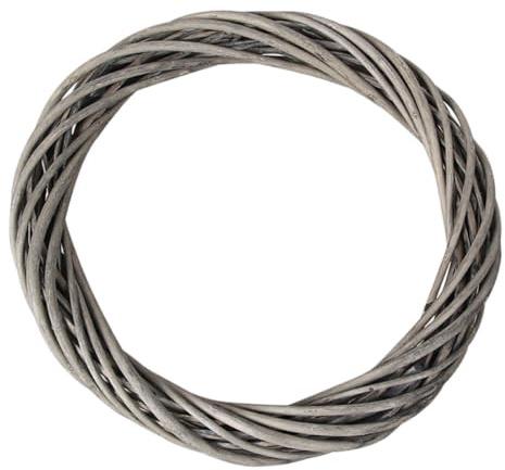 2 Pack Grapevine Wreath 30/40cm Grapevine Garland for Crafts Rattan Door Wreath for Front Door Vine Branch Wreath for Christmas Easter Holiday Wreath Making Supplies (Grey, 40cm)