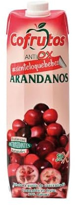 Succo di Mirtilli Rossi, Antiossidanti, 1L x 10 unitá