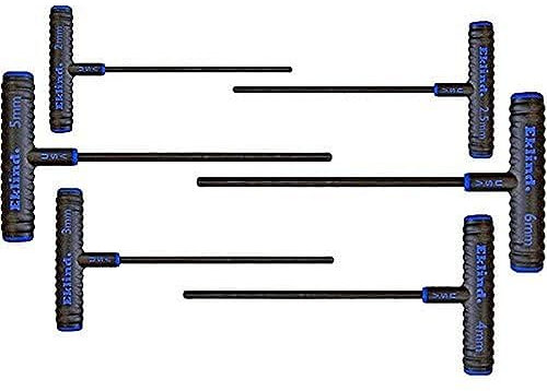 Eklind Tool 64906 Power-T Handle Hex Key Allen Wrench Set, Metricmm Sizes 2-6, 6 Pieces