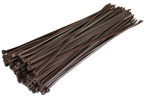 50 X Brown Cable Ties 200Mm X 4.8Mm Zip Tie Bases All Sizes Stocked