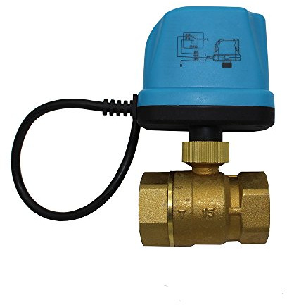 vanne motorisée 2 Voies 1/2 3/4 1 1-1/4 Pouce electrovanne AC220v Eau vanne Electrique (3/4 pouce)
