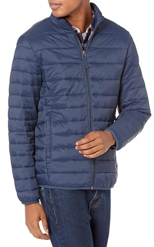 Amazon Essentials Doudoune Imperméable Légère Et Compacte (Disponible en Grande Taille) Homme, Bleu Marine, XS
