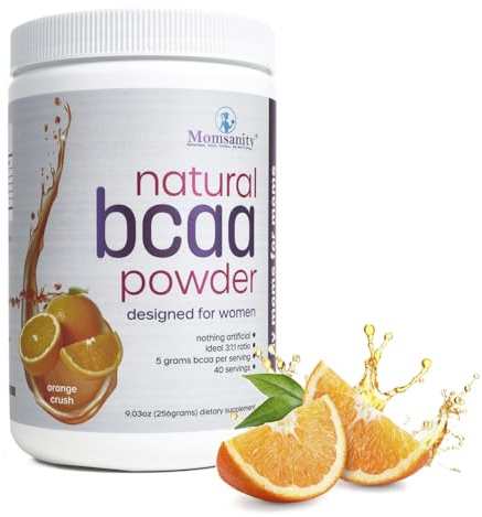 Momsanity BCAA Powder Drink Mix – Orange Crush Flavor – 40 Servings