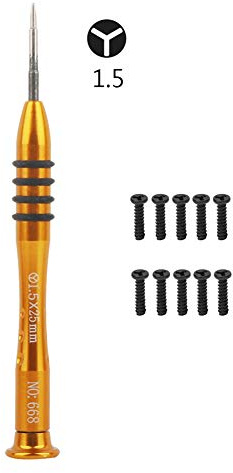 Lot de 10 vis de rechange de type Y avec tournevis triwing de 1,5 mm compatible avec Nintendo Switch JoyCon Outil de réparation d'ouverture