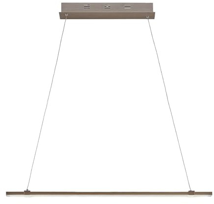 Lucande LED Suspension Tymon à intensité variable (Moderne) en Gris Métal e. a. pour Salon & Salle manger (à 2 lampes,), lampe plafonnier suspension