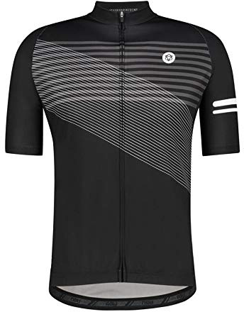 AGU Maglia Striped Sport Uomo Nero - Maniche Corte