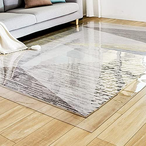 Teppiche für Büro, Schreibtisch, Stuhl/Esstisch, Bodenschutzmatte, Rutschfester, transparenter Kunststoff-Teppichschutzläufer, 60/80/100/120 cm breit (Color : 2mm, Size : 100x200cm)