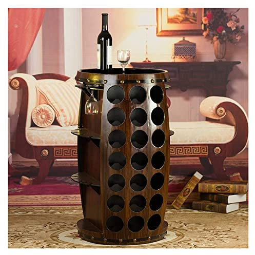 FanXus Weinregal, Weinfass, bodenstehend, Eichenglas, Flaschenlager, Regal, Bar, Büro, Dekoration, J1117 Made in China
