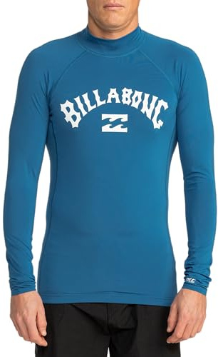 BILLABONG Logo Surf - Camiseta de Surf de Manga Larga UPF 50 - Hombre - Azul