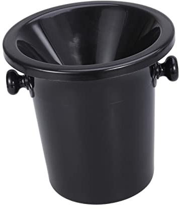 FUNOMOCYA Escupidera De Vino Negro Cubo De Hielo De Plástico Asas Dobles para Degustación Vinos y Eventos Profesionales