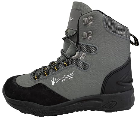 FROGG TOGGS Men's Deep Current Waterproof Fishing Wading Boot for Fishing in Cleated or Felt, Cleated, 11