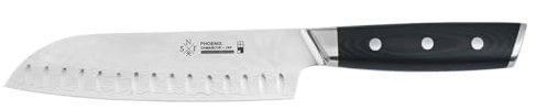AUSONIA - 62813 COUTEAU DE CUISINE DAMAS SANTOKU JAPANESE AVEC LAME INOX DAMASSÉE CM 18