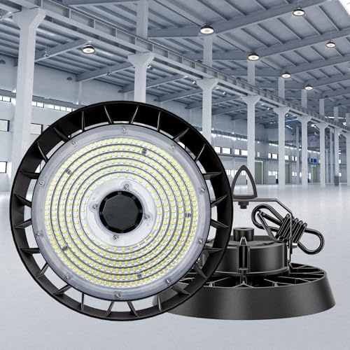ANTENLICHT LED Hallenbeleuchtung 200W Kaltweiß 5000K | 120°Abstrahlwinkel 34000lm Strahler led UFO Highbay Industrielampe IP65 Hallenstrahler für Gewerbliche Lager/Werkstatt/Garage leuchte
