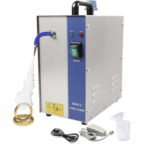 Equipo de lavadora de limpieza a vapor de acero inoxidable, máquina limpiadora a vapor profesional de gemas doradas y plateadas, for monedas, registros, placas de circuito, necesidades diarias, herram