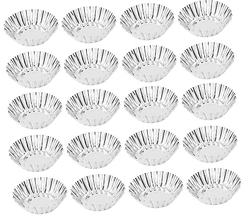 OKUMEYR 30Pcs Tinplate Egg Tart Molds for Cookies and Quiche Baking