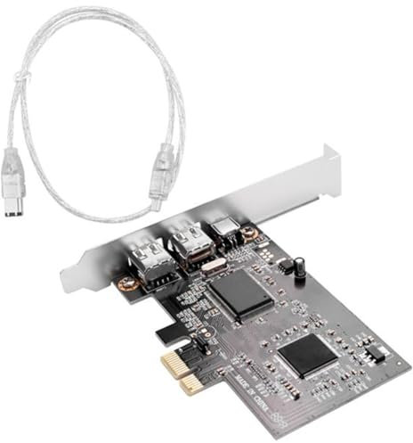 Lmzzdld PCI Express X1 PCI-E FireWire 1394A IEEE1394 Controllerkarte PC+Metall für Desktop