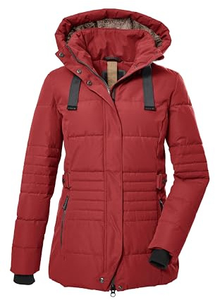 G.I.G.A. DX Quiltad jacka för kvinnor med dragkedja och funktionell jacka i dunlook GW 25 WMN QLTD JCKT, mörk brandröd, 40, 39930-000