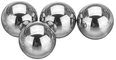 sourcing map 4 Pcs Tungsten Steel Bearing Balls 9.5 mm Carbide G10 Precision Ball for Industrial Spheres, Machinery, Automotive, and DIY (Mirror)