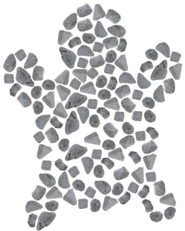 Generisch 1 Satz Aquarienkies Dekorationen für Aquarien Grundzaun Kleiner Stein Kies Flusskies natürlicher Kies Aquariensteine Schwarze Steine kleine Steine Fischfelsen schwarzer Kies Black