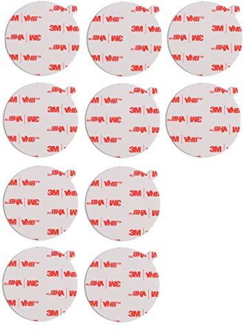 Cinta adhesiva de doble cara, impermeable, multifuncional, fijación para coche, hogar, oficina, metal, cristal, aluminio, decoración, VHB, fabricado por 3 M 4950 (10 piezas de 50 mm de diámetro)