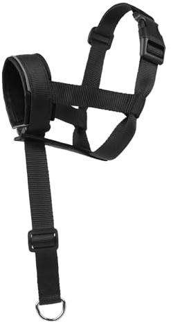 Bozal Ajustable para Perros Medianos y Grandes para Evitar Que Ladren, Muerdan y Mastiquen, Transpirable Antiladridos Mordeduras y Bozal Negro, Snout Strap 15~35CM Black