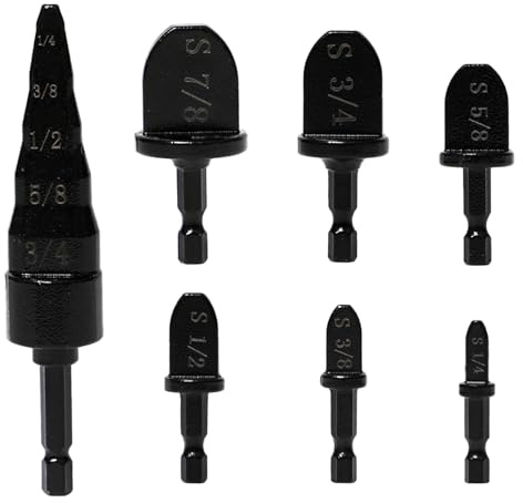 Sxutop 7 Piezas Broca Expansora de Tubo Expansor de Tubo de Cobre 5 en 1 Expansión para Cobre Herramienta de Ensanchamiento de Aire Acondicionado Kit de expansor para Aire Acondicionado Tubería