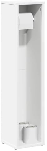 Frdhee Mueble bajo para lavabo, armario de baño con soporte para ruedas, color blanco, 20,5 x 20 x 90 cm, para baño