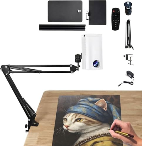 Proiettore da disegno portatile con telecomando USB e smartphone per tela da tavolo e pittura murale