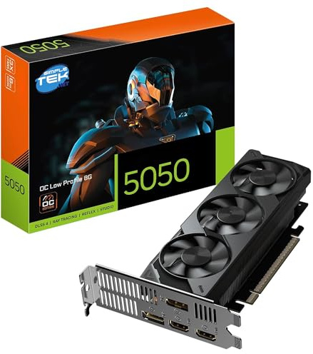 SIMPLETEK - Scheda Video Gaming 8GB GDDR7 - Design Low Profile (Profilo Basso) - Interfaccia PCIe 5.0 - Overclock di Fabbrica - 2x HDMI 2x DisplayPort