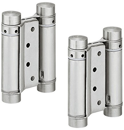 Gedotec Pendeltürband Schwingtür Pendel-Türscharnier für ungefälzte Innentüren | Lappenhöhe 75 mm | Türdicke 18-25 mm | Metall vernickelt | MADE IN GERMANY | 2 Stück - Scharniere für Pendeltüren