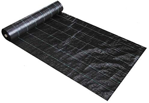 EXCOLO 100m² Bodengewebe Bändchengewebe Unkrautfolie Unkrautvlies Unkraut Schutz Gewebe 150g/m²