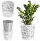 KADAX Blumentopf, Übertopf, runder Pflanztopf aus Kunststoff, Pflanzkübel für Blumen, Pflanzen, Balkon, Blumenkübel für Innen, leichtes Pflanzgefäß, moderner Blumenübertopf (17cm, Grau)