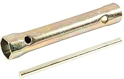 16mm /18mm Doppelhexagon Kopf Doppelkopfsteckschlüssel für Motorrad, Tiefbohrschlüssel mit Tommy Rod, 150mm lang