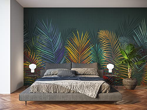 Oedim Papel Pintado Infantil para Pared Hojas de Palma Tropical | Mural | Papel Pintado Infantil | Decoración comedores, Salones, Habitaciones