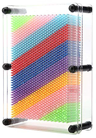 Planche d'art en Métal 3D, Planche d'art en Forme de Moule à la Main, Multi-Taille, Couleur, Aiguille en Plastique, Sculpture, Nouveauté, Jouets pour Enfants, Gadget de(Transparent Medium)