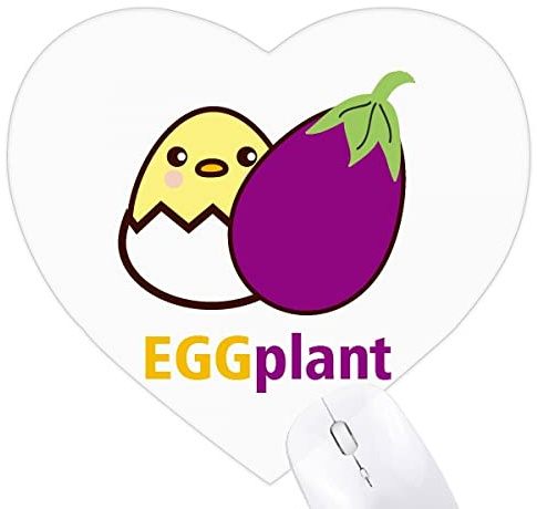 Äggkyckling aubergine Silar Hjärta Musmatta Gummimatta Spel Kontor