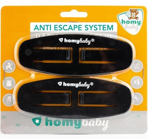HOMYBABY® Anti-Escape Chest Clip – Baby Harness Clip – Prevents Child Taking Arms Out of Straps – Clip for Highchair, Pushchair and Pram Harness