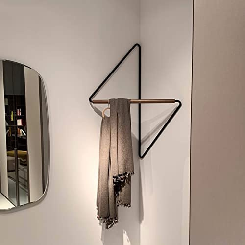 DSXH Industrielle Ecke Garderobe mit Wandaufhänger - Dekoratives Design（Color：Schwarz，Size：W45*H60cm）
