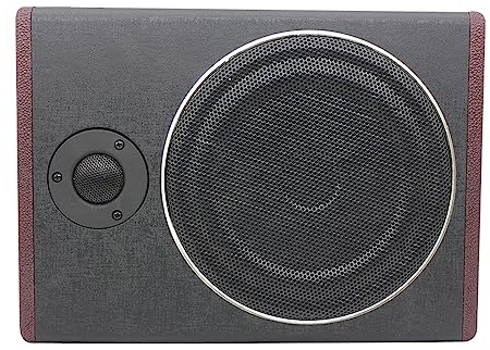 Shkalacar 10 Zoll 600W Car Audio, Slim Untersitz Subwoofer mit Höhen BT Funktion, Eingebauter Leistungsverstärker, Aktiv Sub Bass Lautsprecher Kit für PKW LKW SUV RV