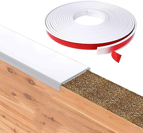 GOIEHIR Nastro adesivo per impiallacciatura, 20 mm, lunghezza 5 m, a forma di U, autoadesivo, flessibile in TPE, per tavolo, armadio, protezione e riparazione, bianco